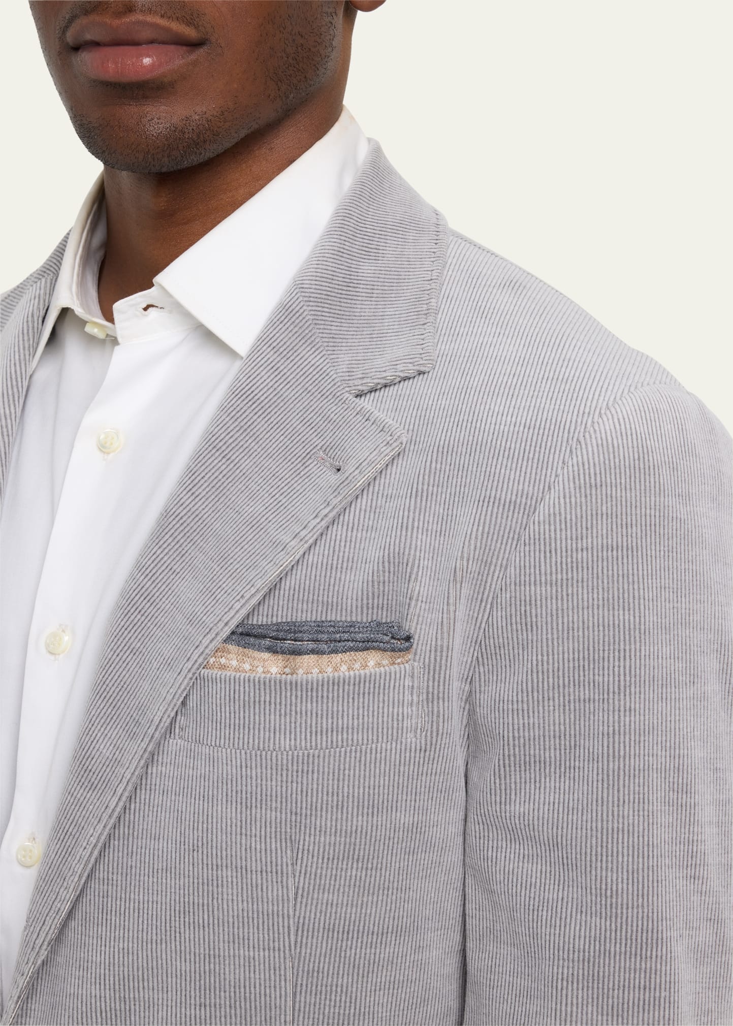 Men's Cotton-Cashmere Stretch Corduroy Suit - 5