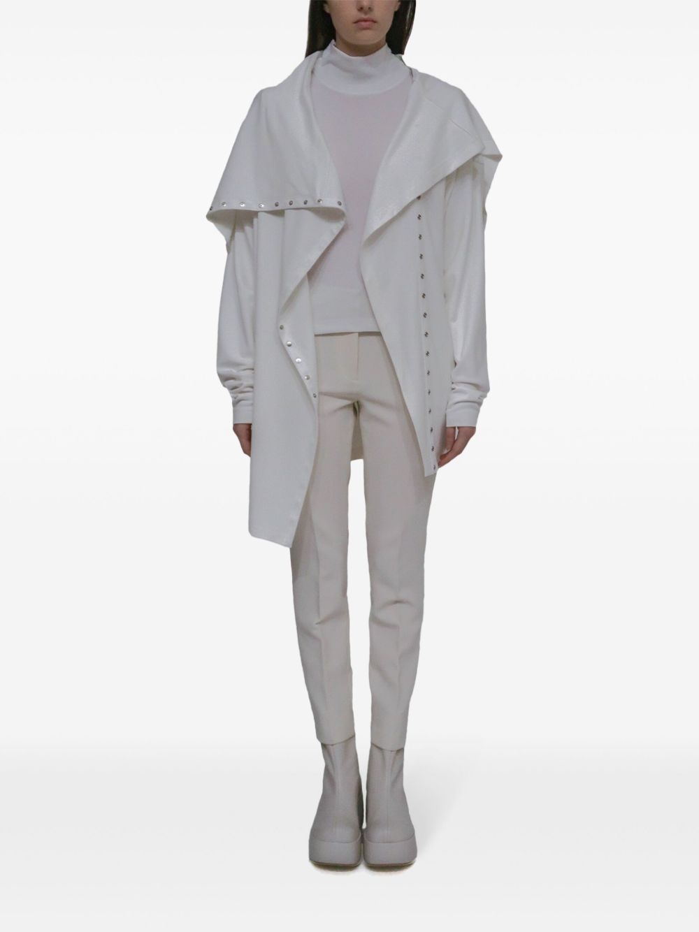 funnel-neck cardigan - 3