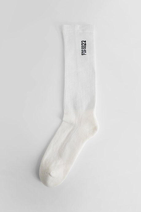 Rick owens men's milk fogachine socks in cotton knit - 1