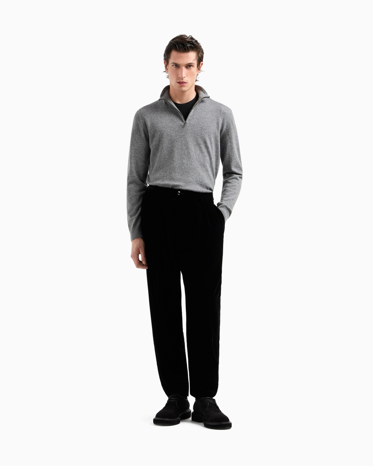 CASHMERE MOCK-NECK JUMPER - 2