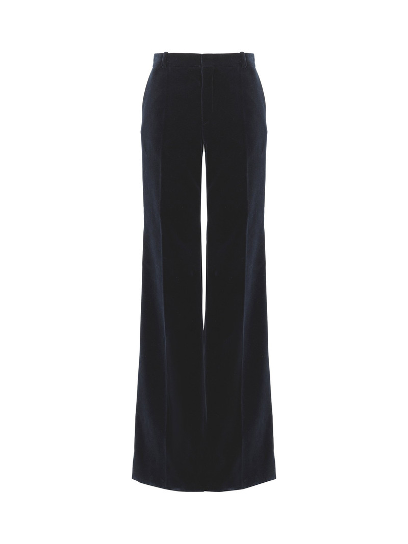 FLARED TAILORED PANTS IN VELVET - 1