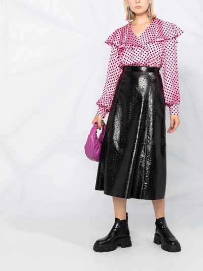 MSGM textured midi skirt outlook