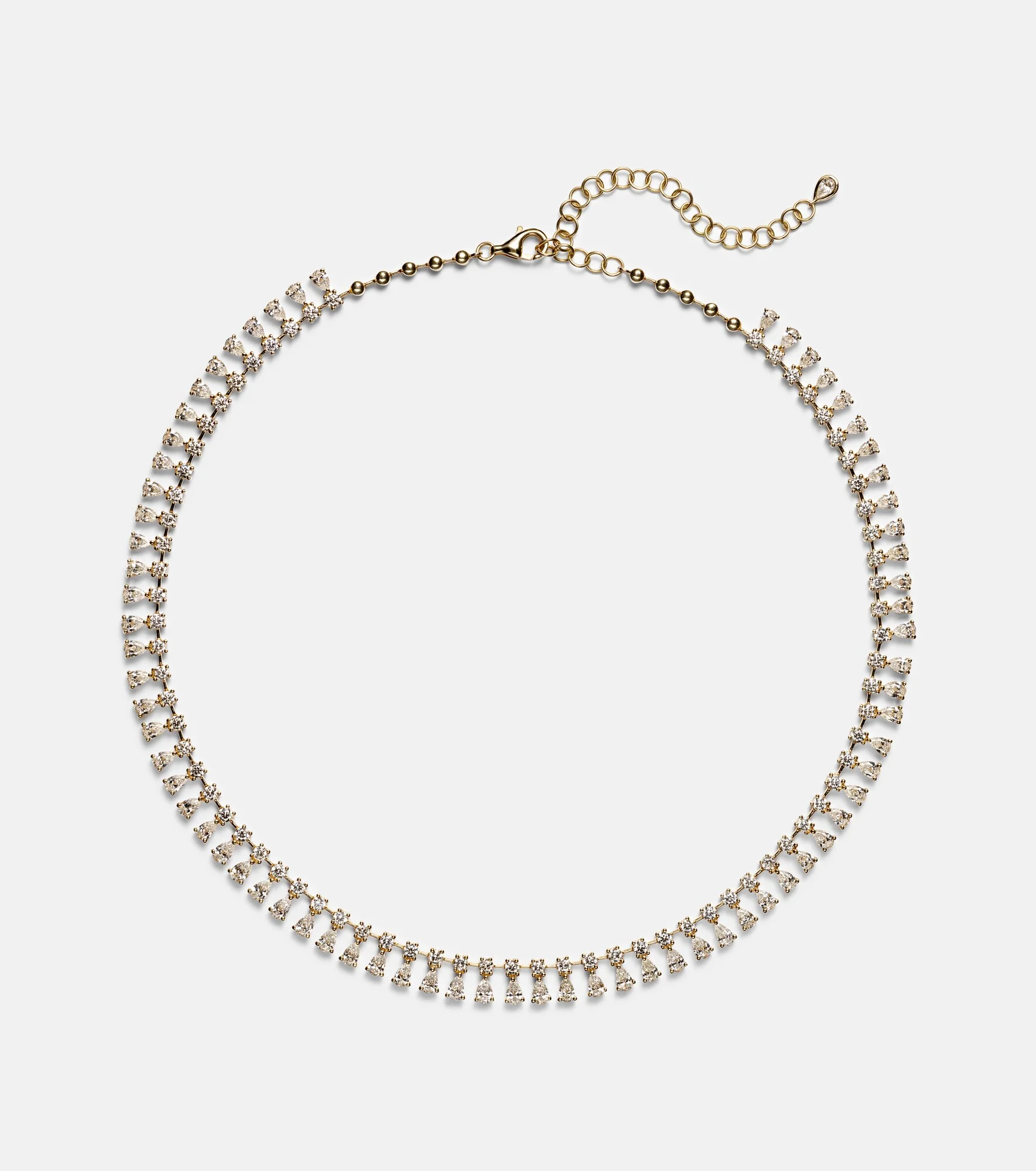 18kt gold necklace with diamonds - 1