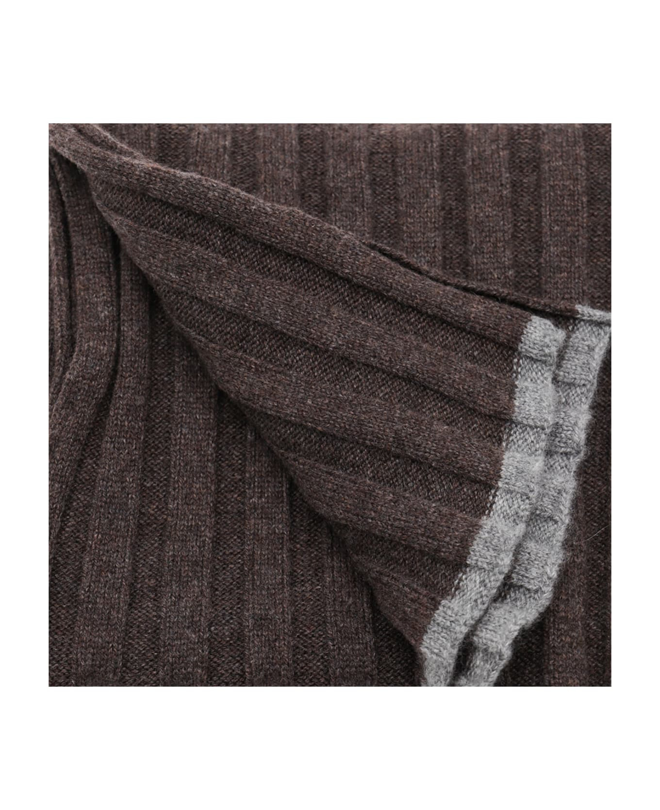 Brown Cashmere Scarf - 2