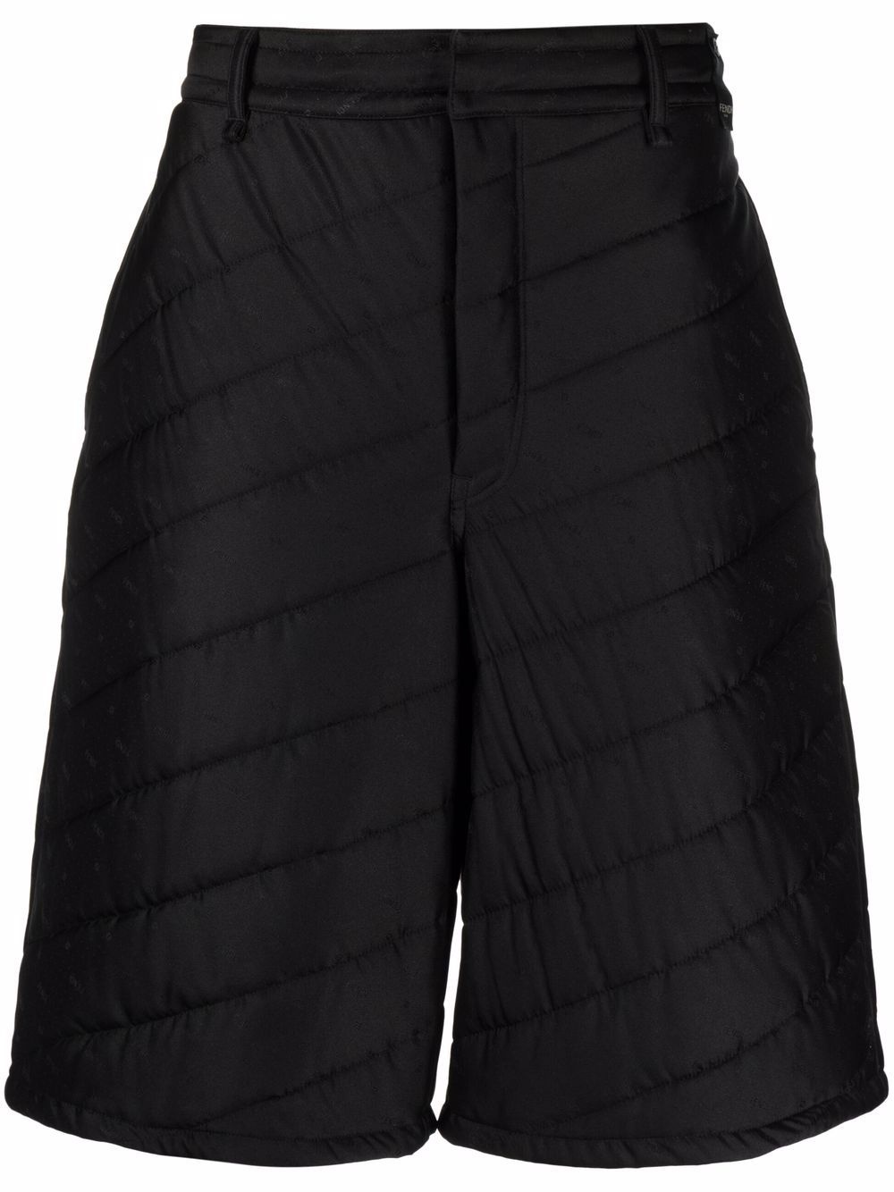 quilted knee-length shorts - 1