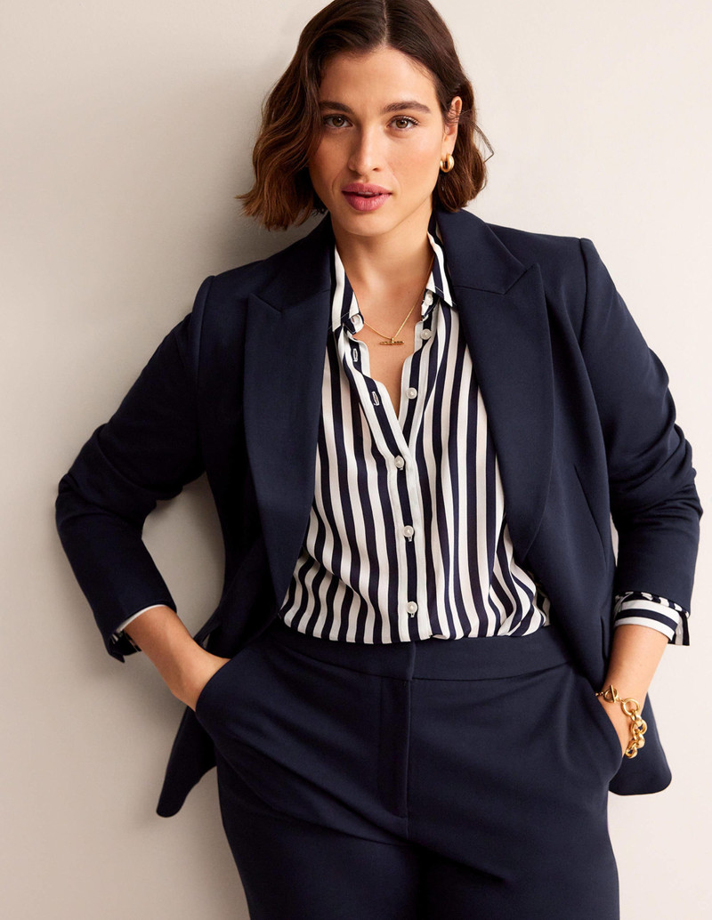 Marylebone Ponte Blazer-Navy 7