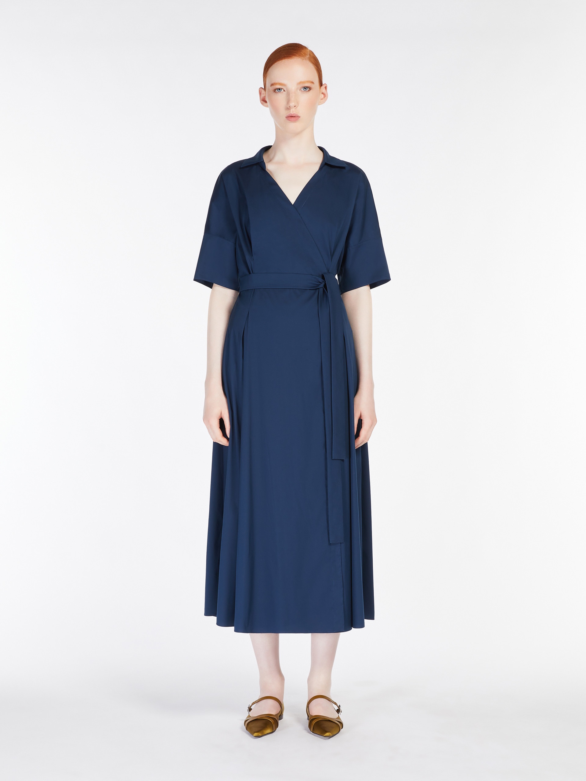 SARAH Stretch poplin wrap dress - 3