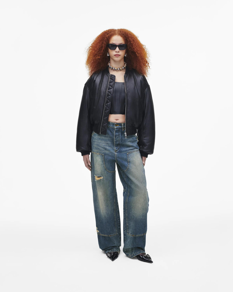 PUFFY LEATHER BOMBER 2