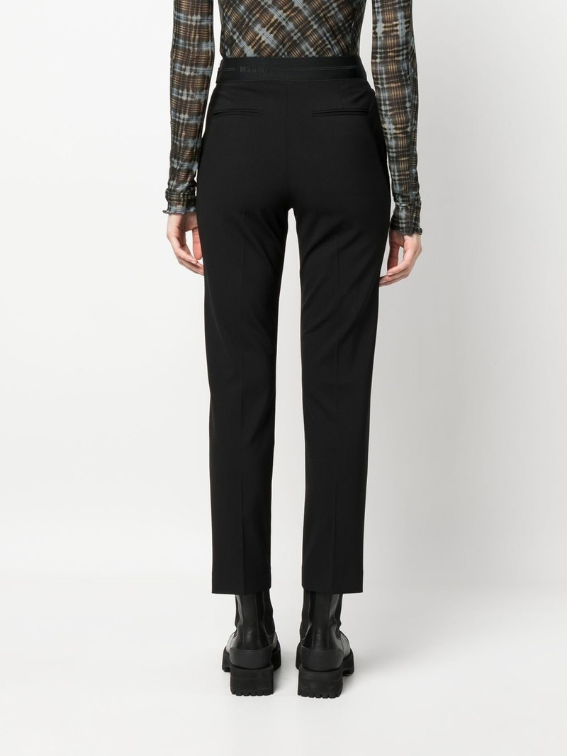 logo-waistband cropped trousers 4