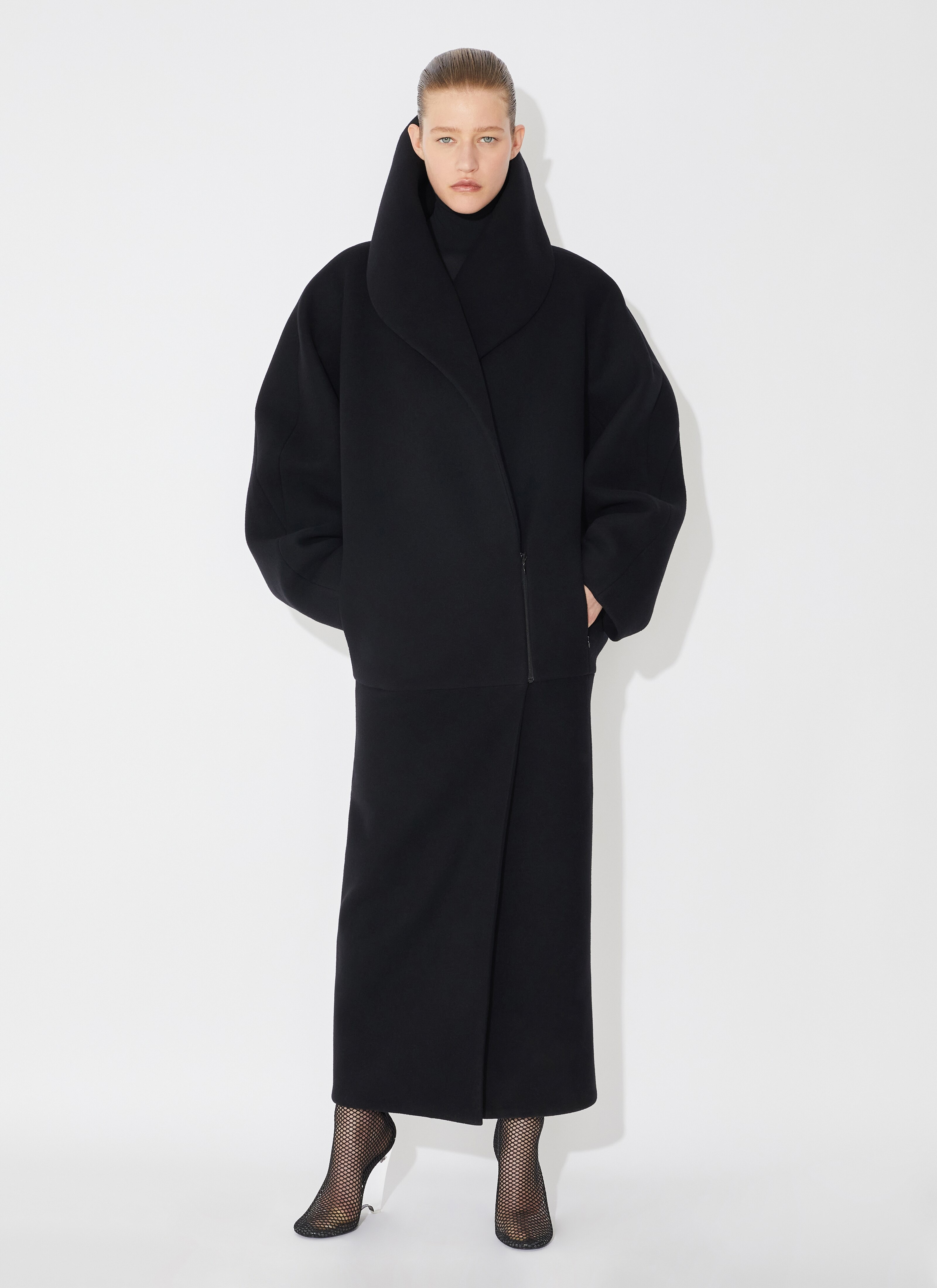 WOOL COCOON COAT - 2