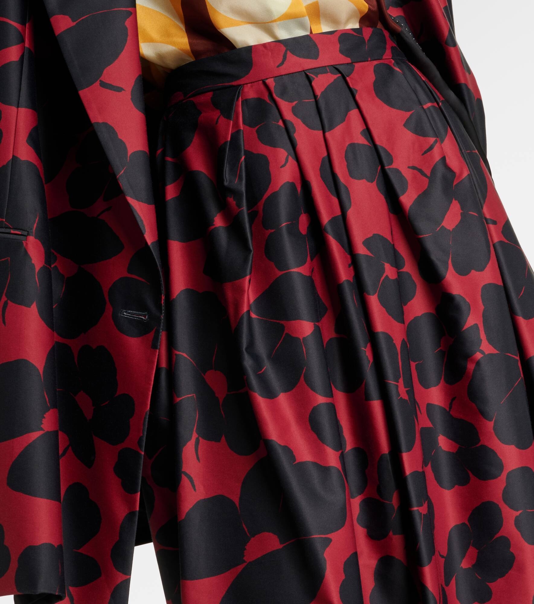 Printed satin midi skirt - 5