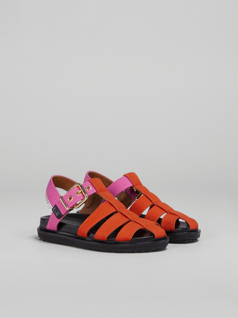PINK AND ORANGE RIBBON FUSSBETT SANDAL 2