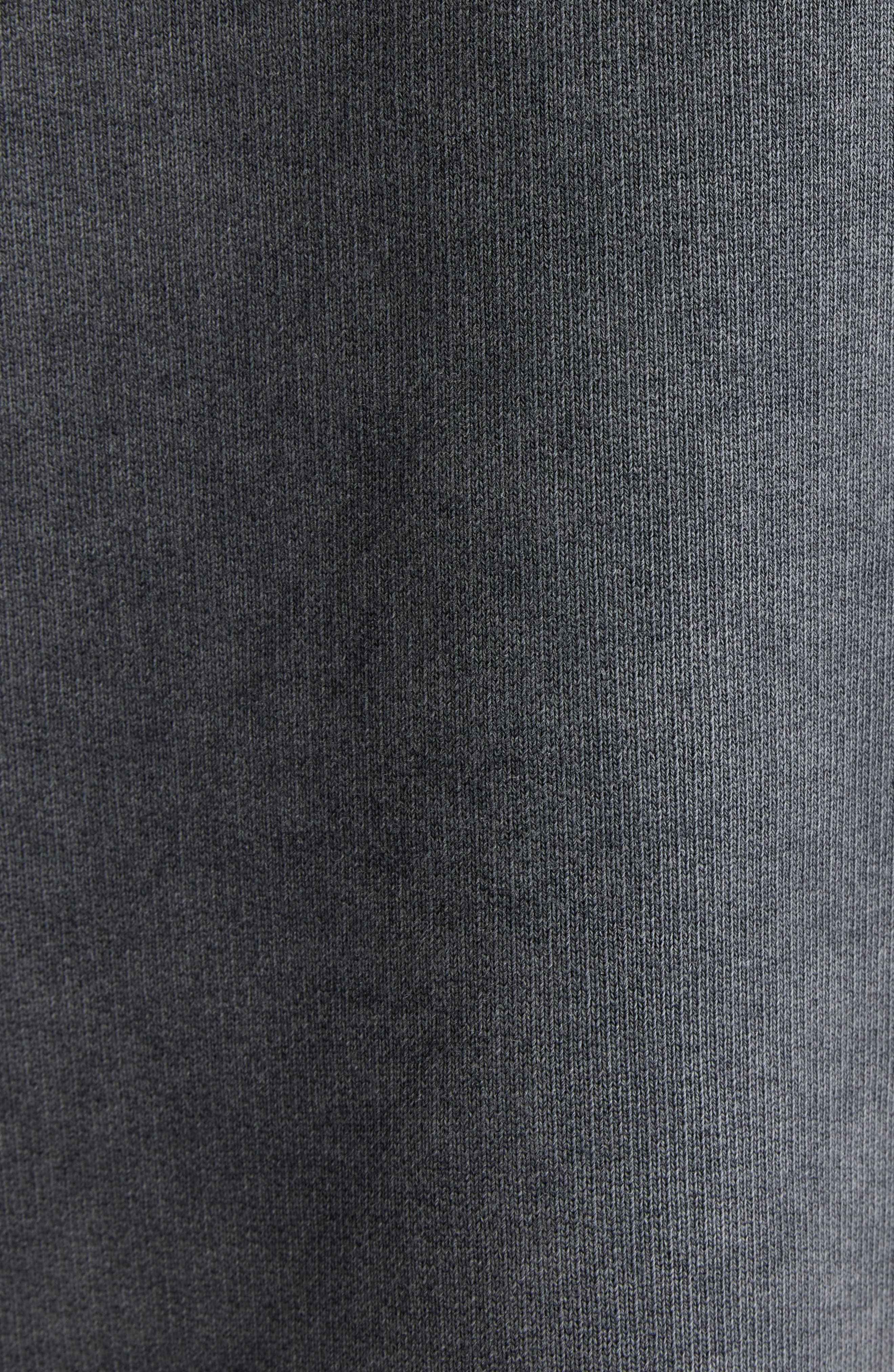 Balenciaga Medium Fit Distressed Archetype Fleece Hoodie in Sup Faded Wash Black/Black at Nordstrom - 6