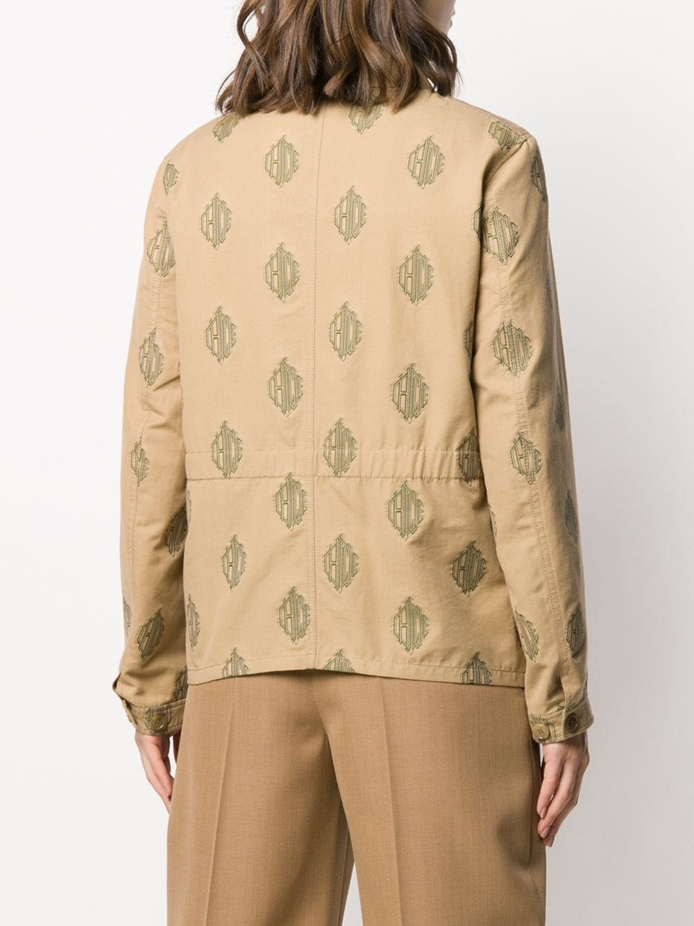 embroidered multi-logo shirt jacket - 4