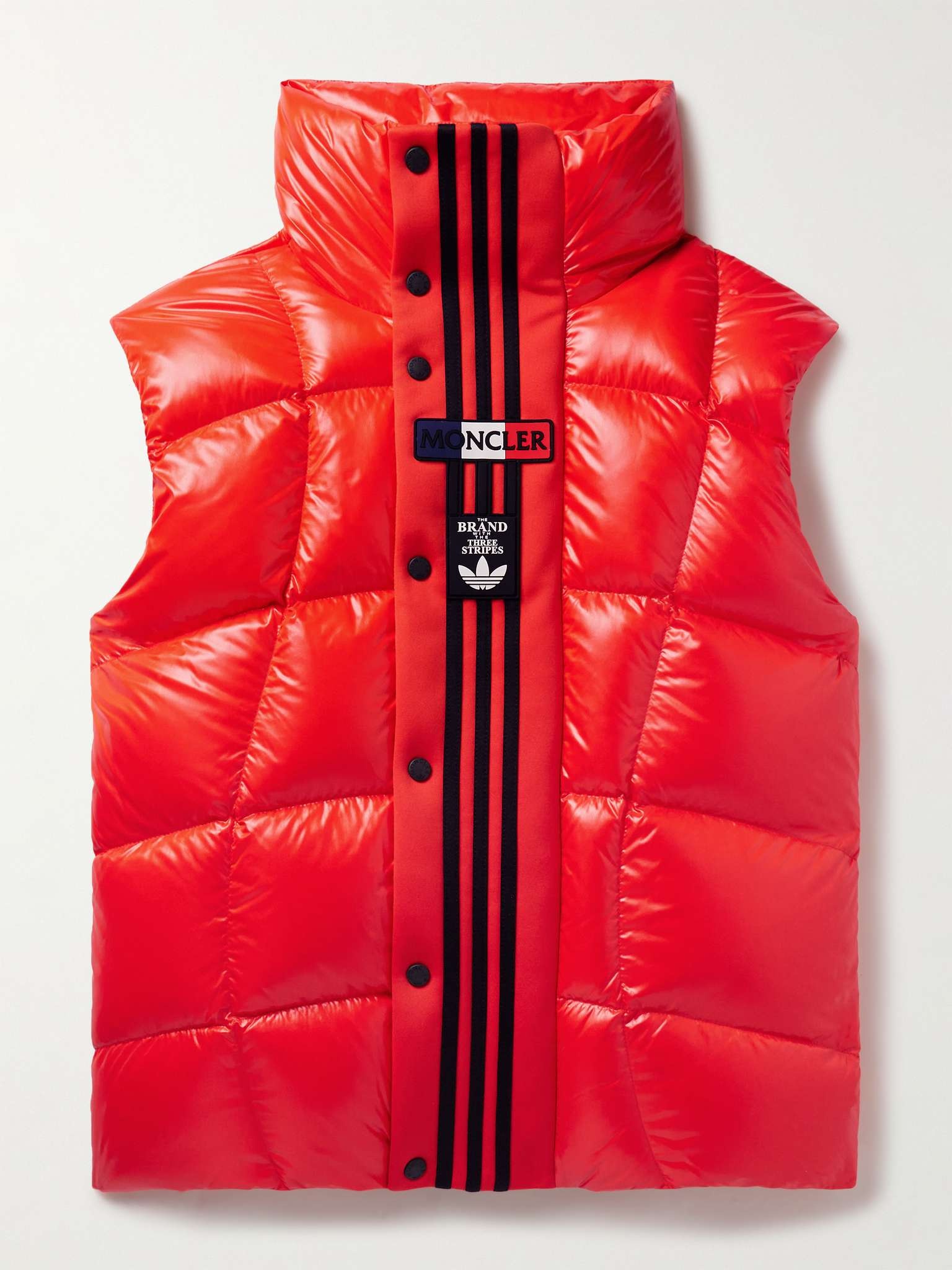 + adidas Originals Bozon Tech Jersey-Trimmed Quilted Glossed-Shell Down Gilet - 1