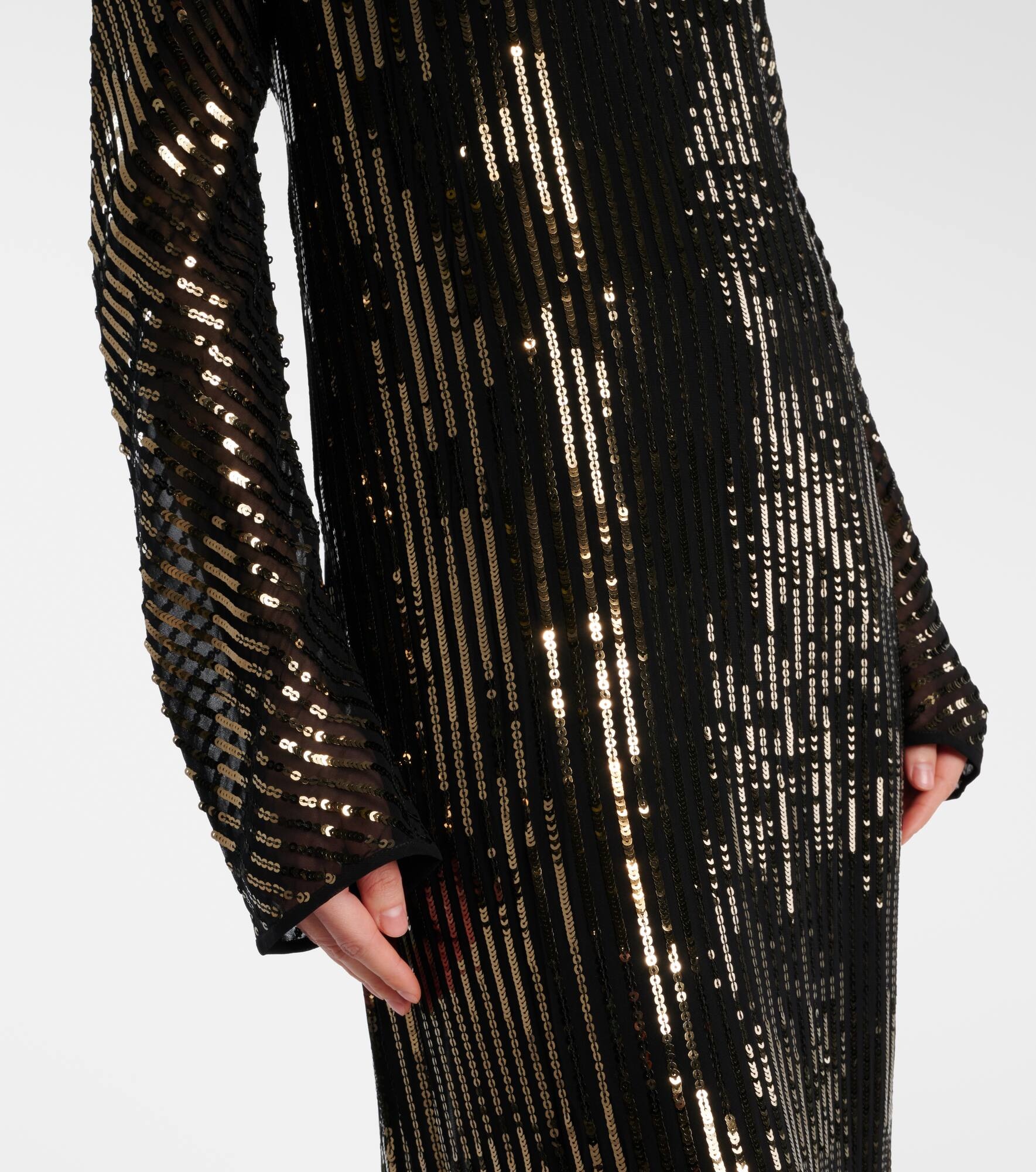Sequined silk gown - 5