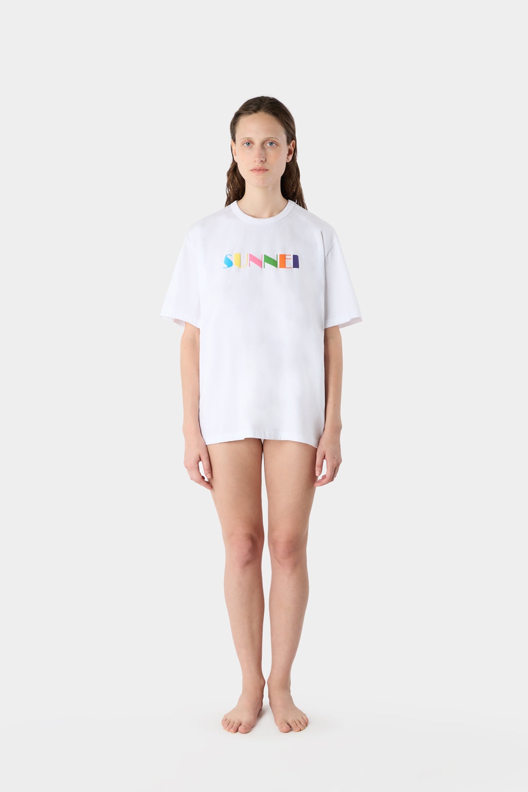 BIG LOGO SPRAYED T-SHIRT / white - 2