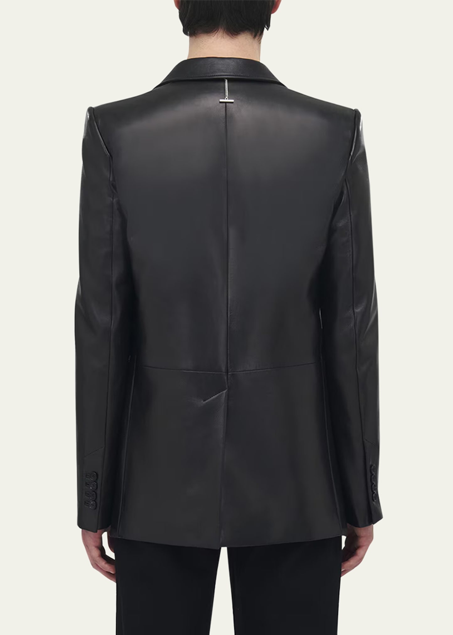 Men's Leather Two-Button Blazer - 3