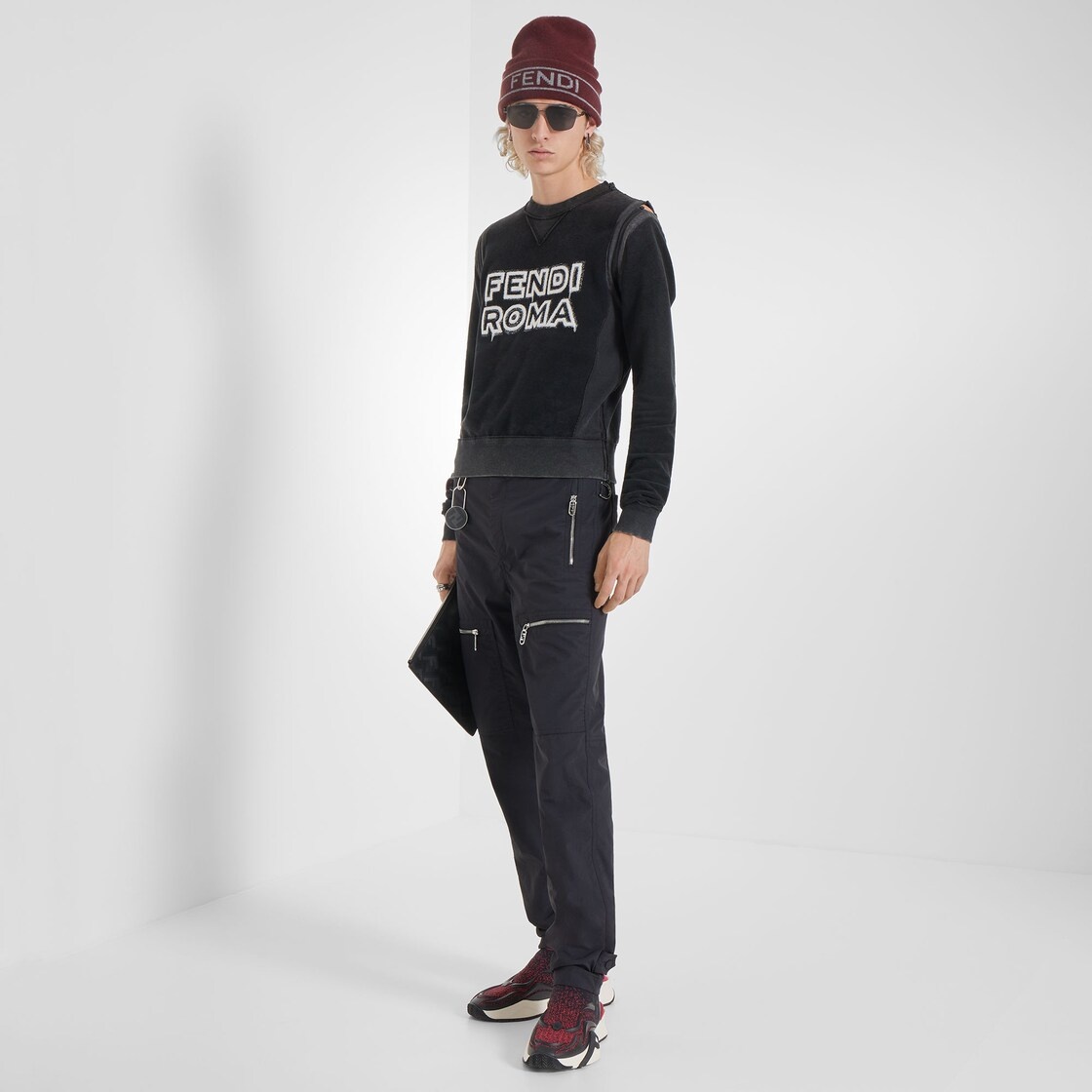 Black jersey Fendi Roma Capsule sweater - 5