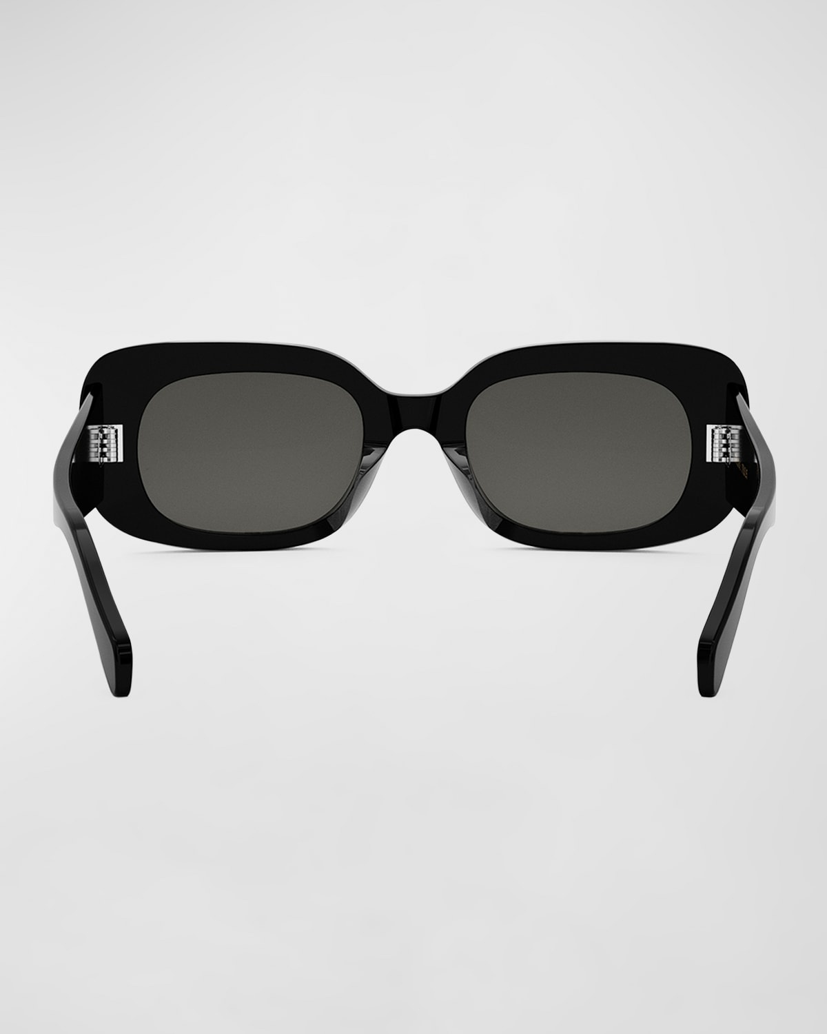 Bold 3 Dots Acetate Rectangle Sunglasses - 5