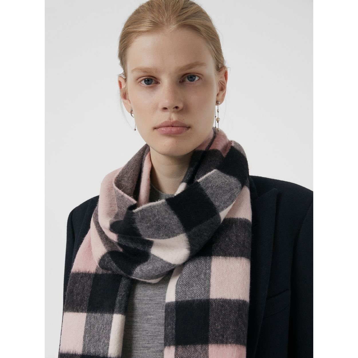 Check Cashmere Scarf - 7