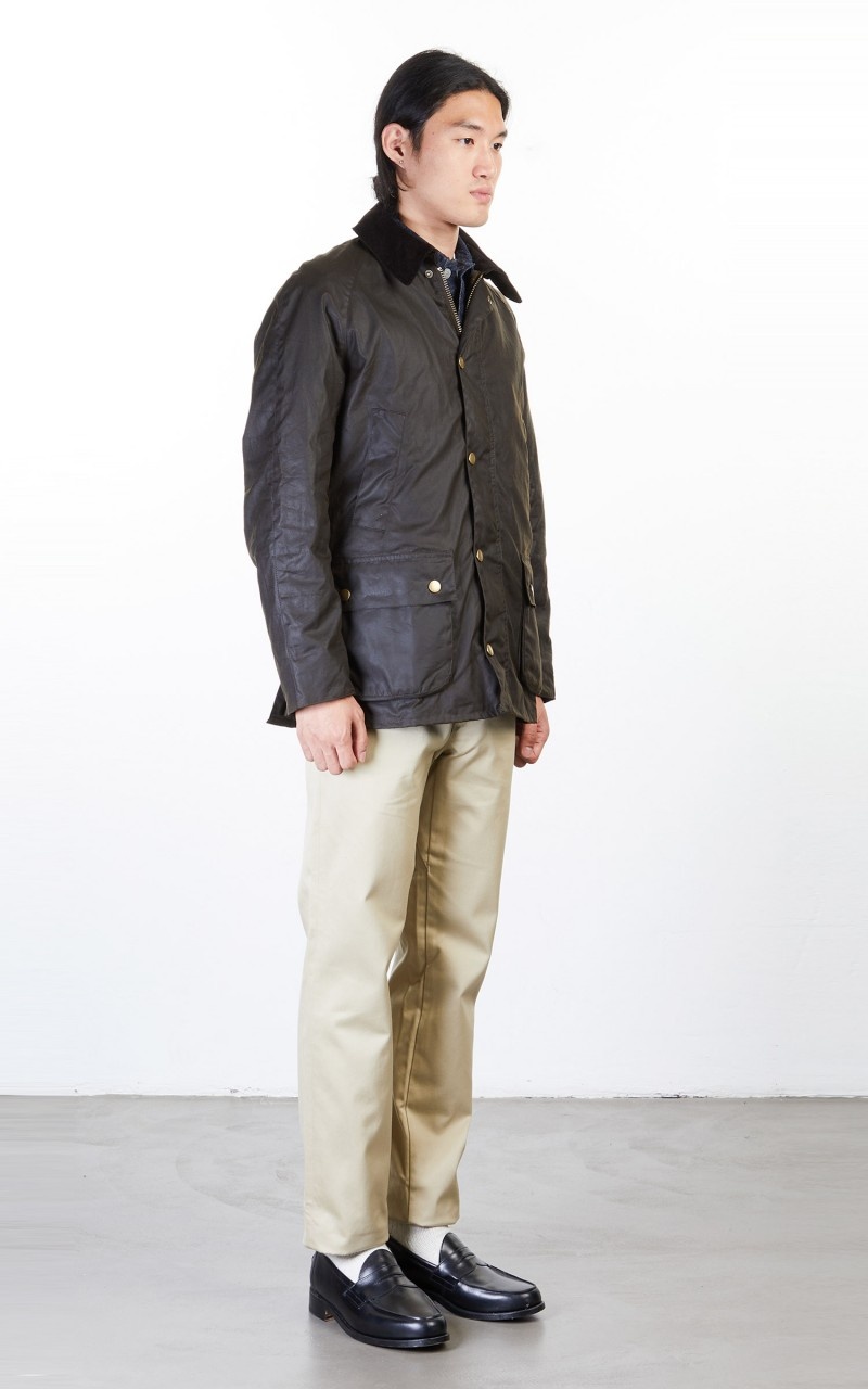 ASHBY WAX JACKET OLIVE - 5