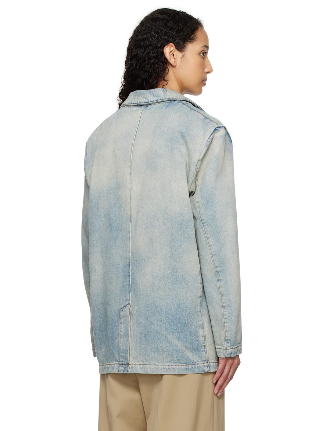 Blue Faded Denim Jacket - 3