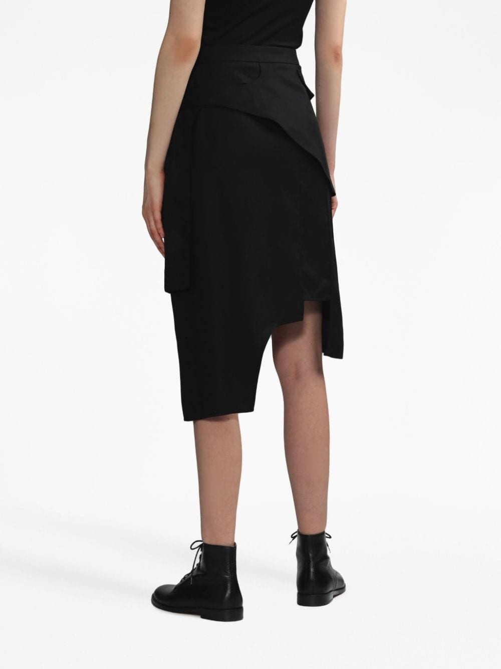 asymmetric high-waisted skirt - 4