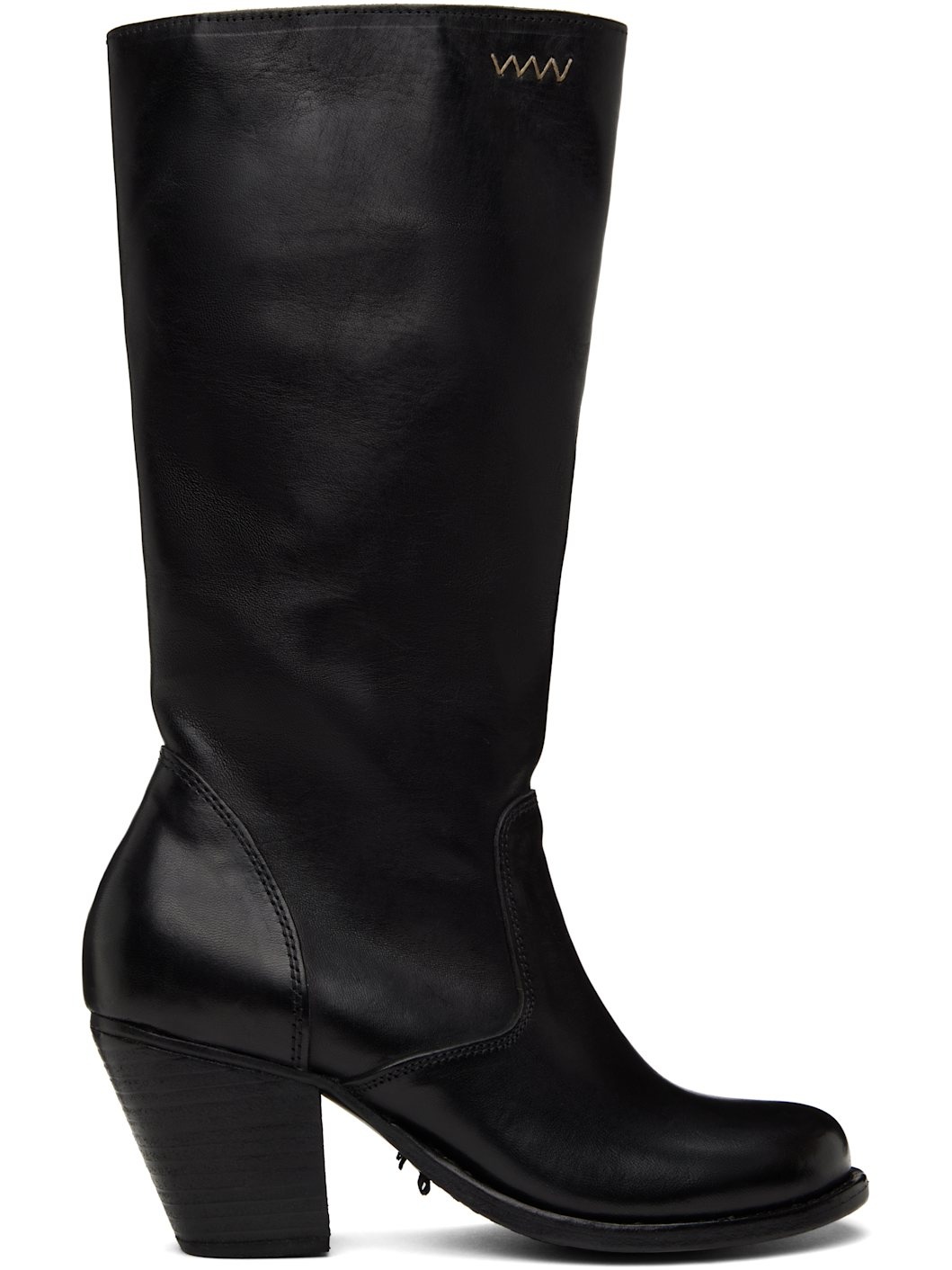 Black Rosebud Tall Boots - 1