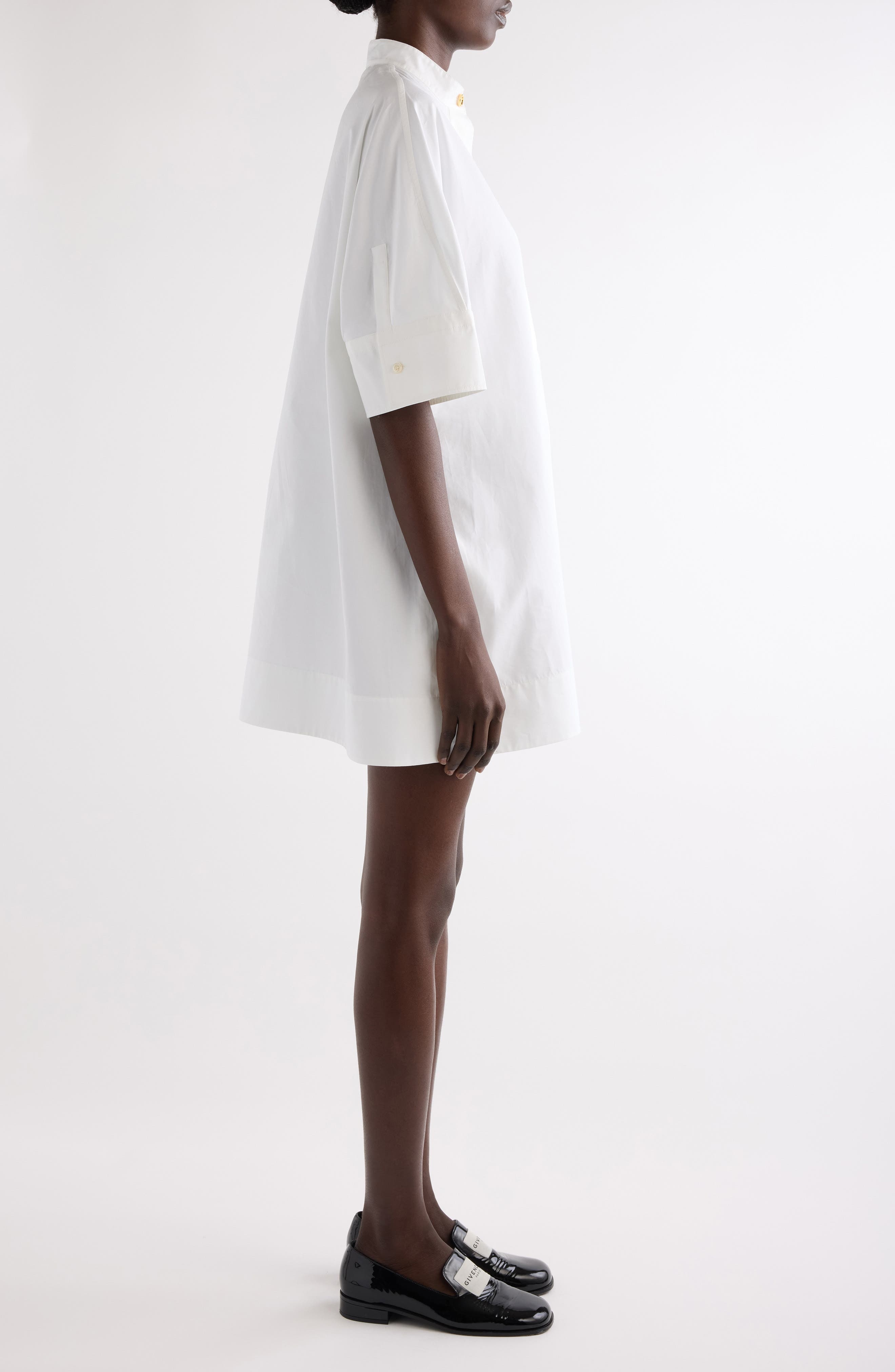Givenchy A-Line Cotton Poplin Minidress in White at Nordstrom - 4