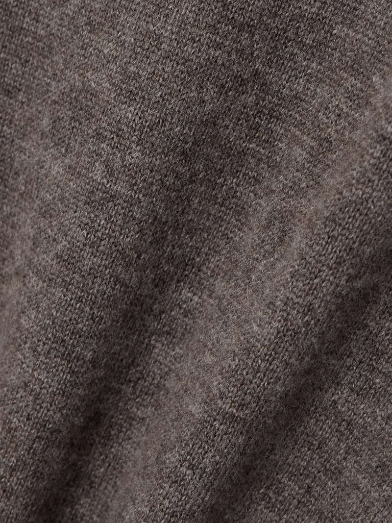 Fasten wrap-effect draped merino wool and cashmere-blend sweater 4