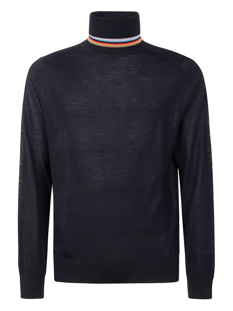 stripe-detail turtleneck sweater 1