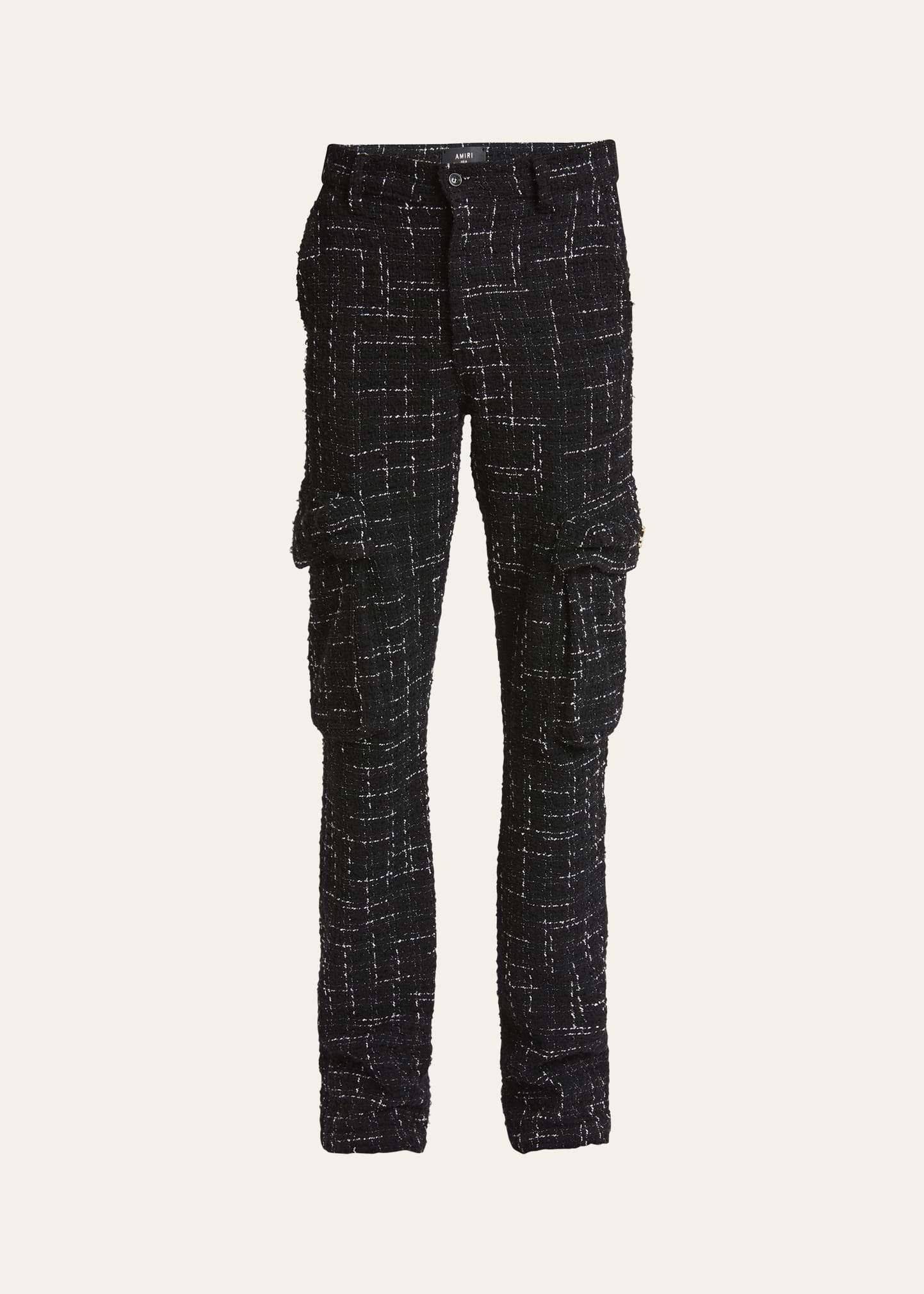 Men's Boucle Tweed Cargo Pants - 1