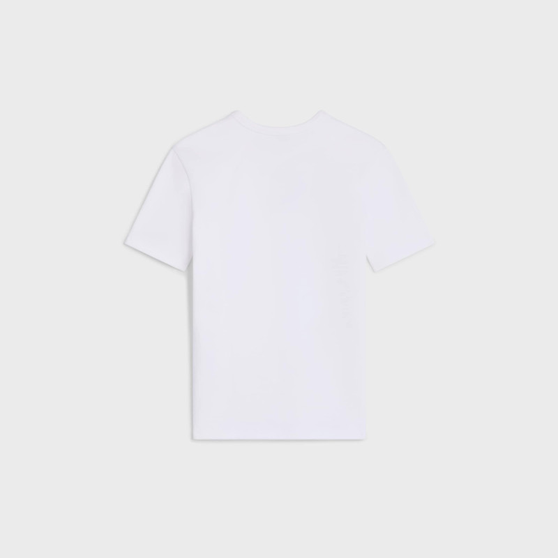 CELINE triomphe t-shirt IN ribbed cotton jersey outlook