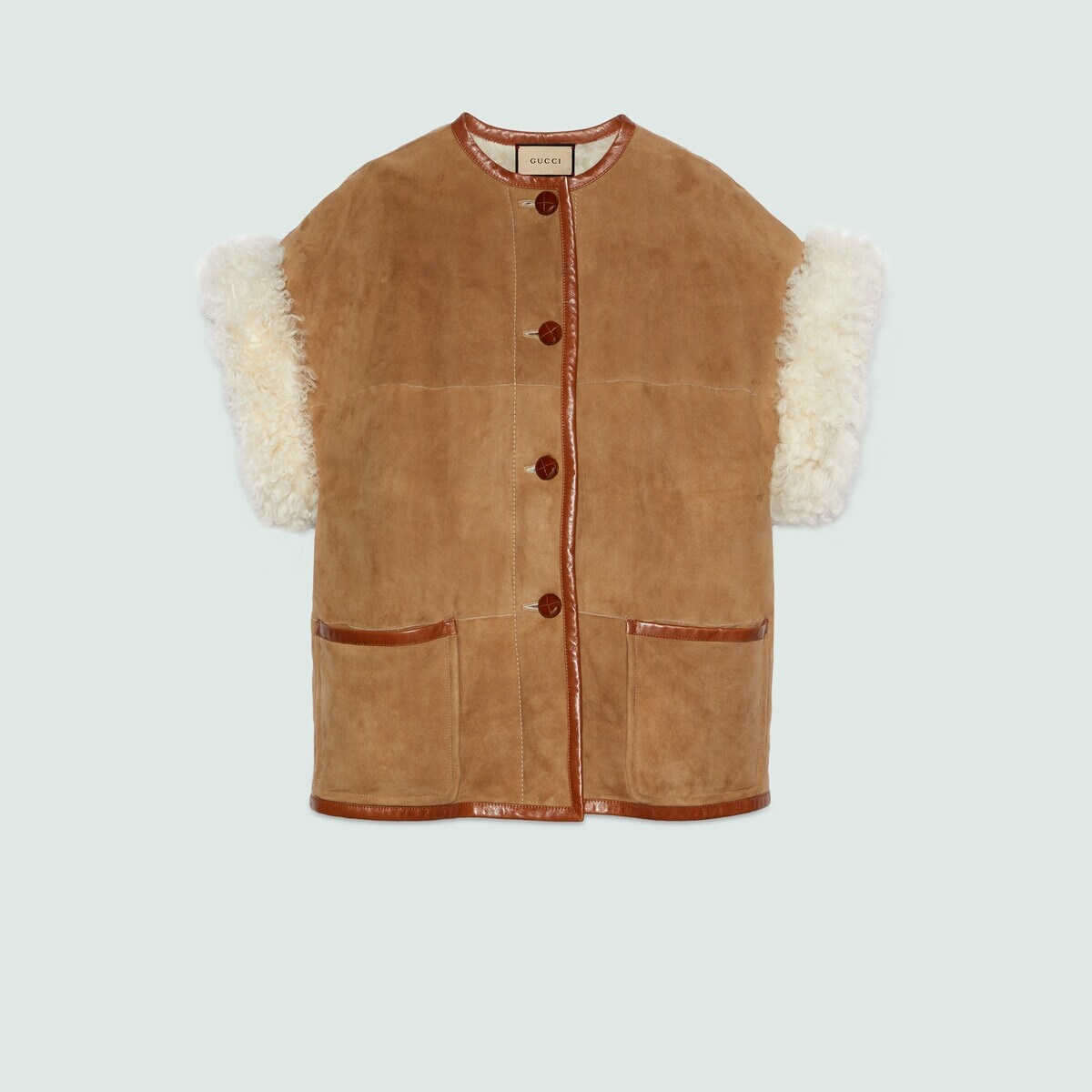 Suede shearling vest - 1