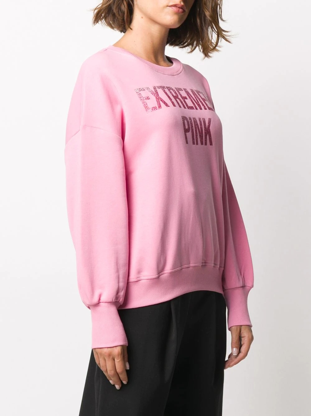 slogan-print sweatshirt - 3