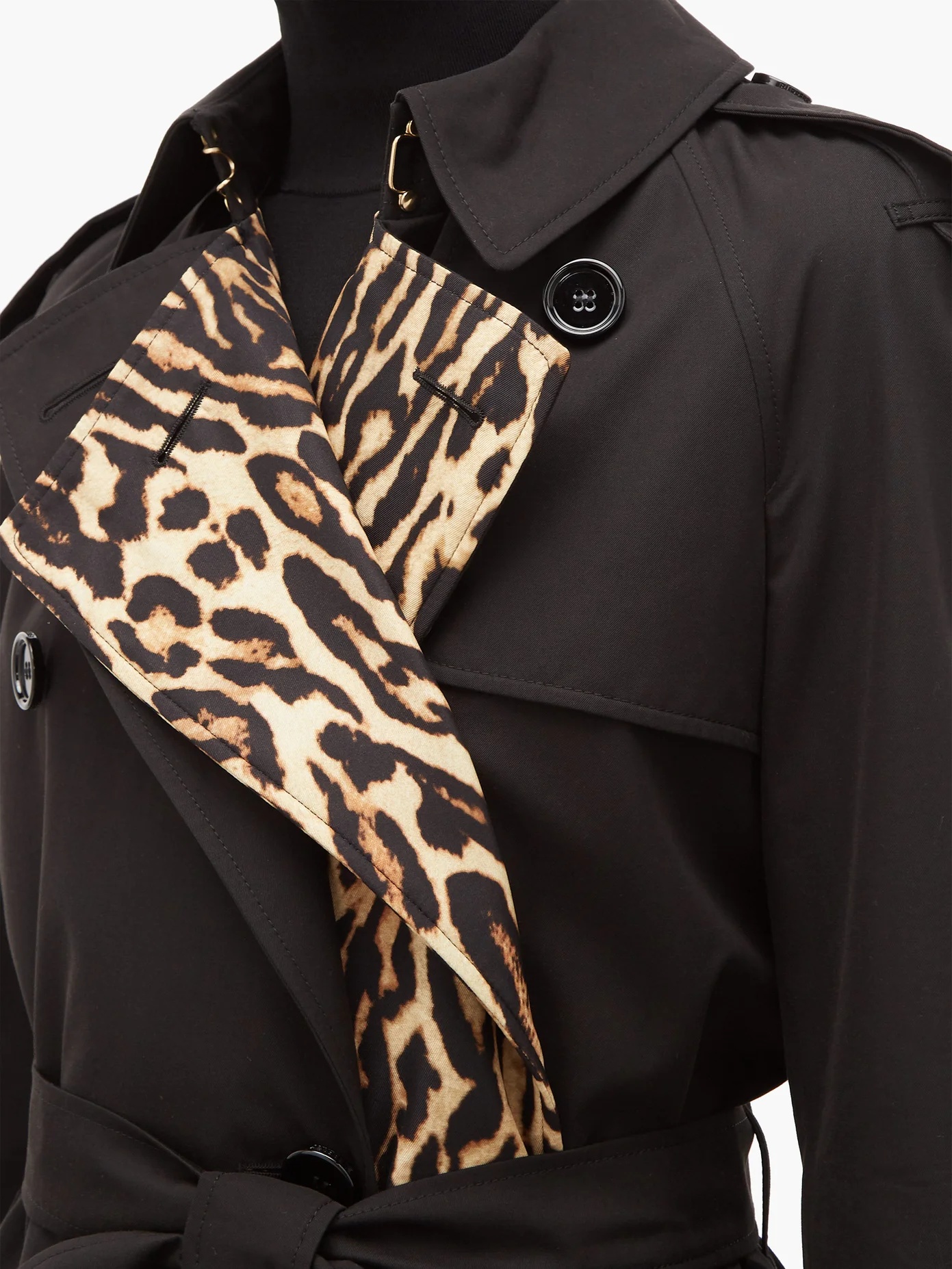 Bridstow leopard-print cotton trench coat - 3