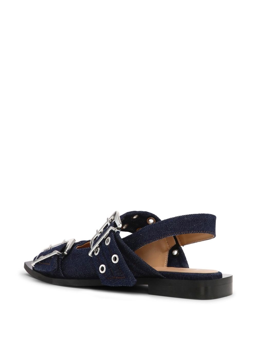 Denim slingback ballets - 3