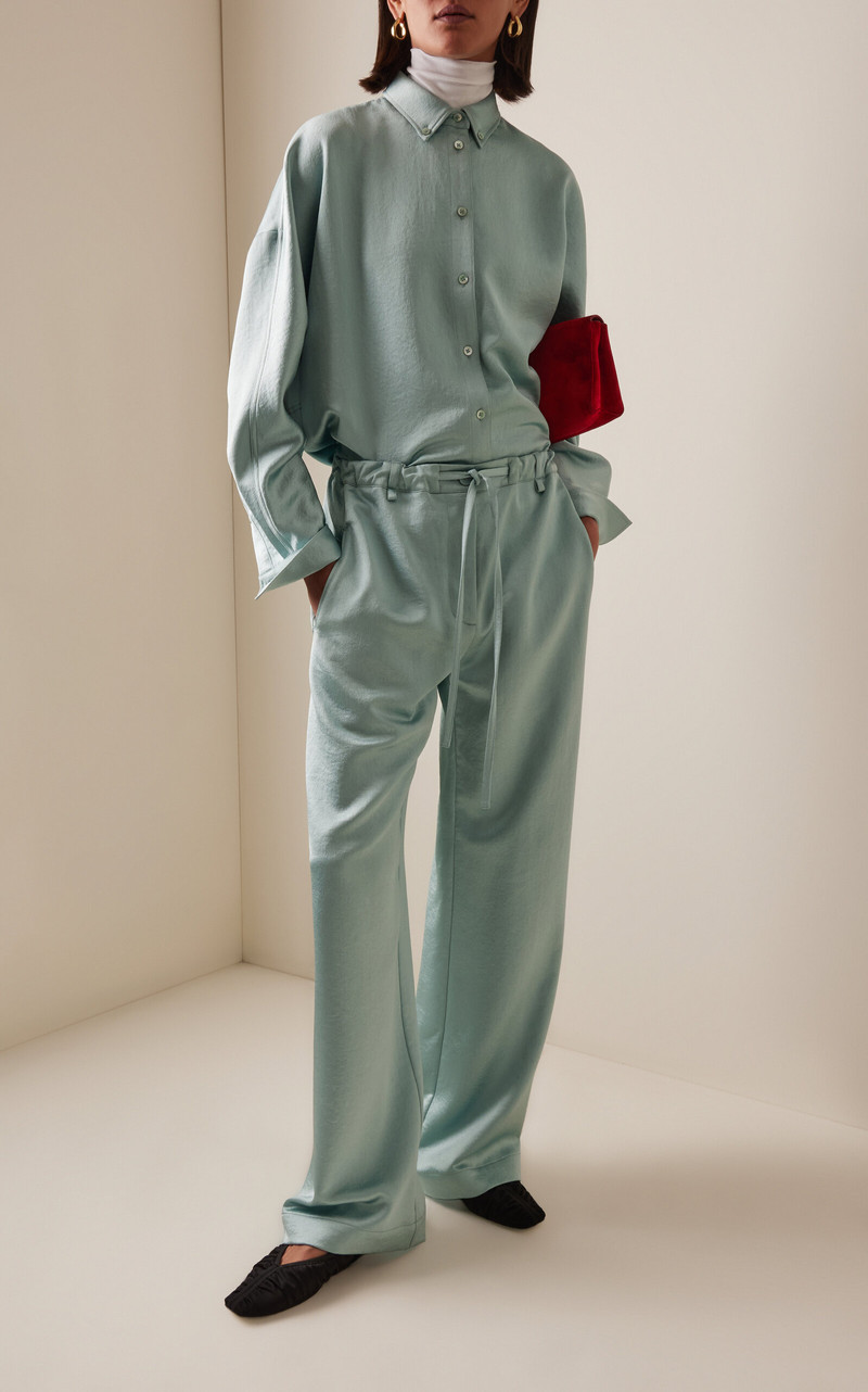 Caroline Crinkled Crepe Shirt blue 3