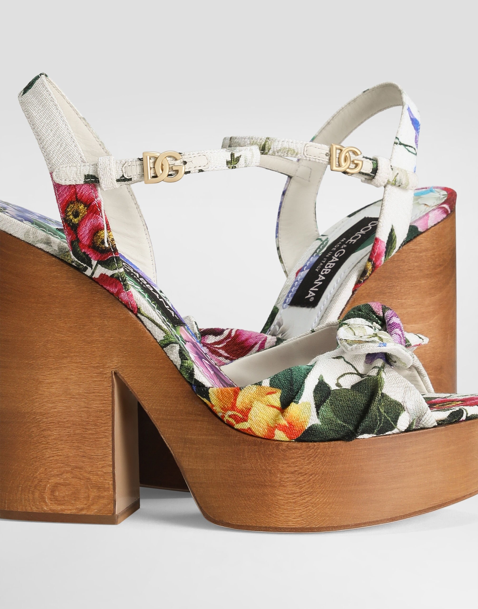Jacquard platform sandals - 4