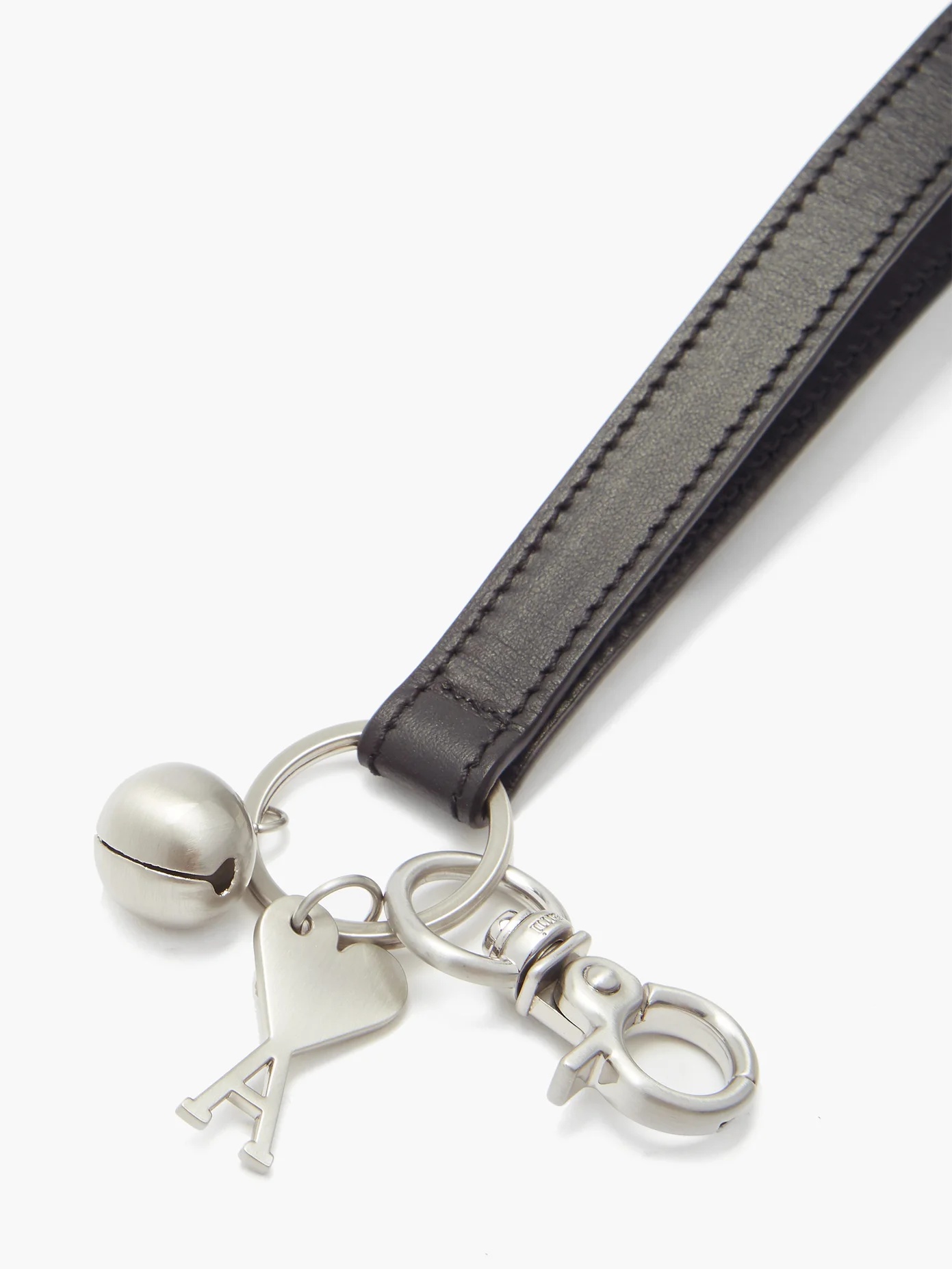 Leather-strap Ami de Coeur key ring - 2