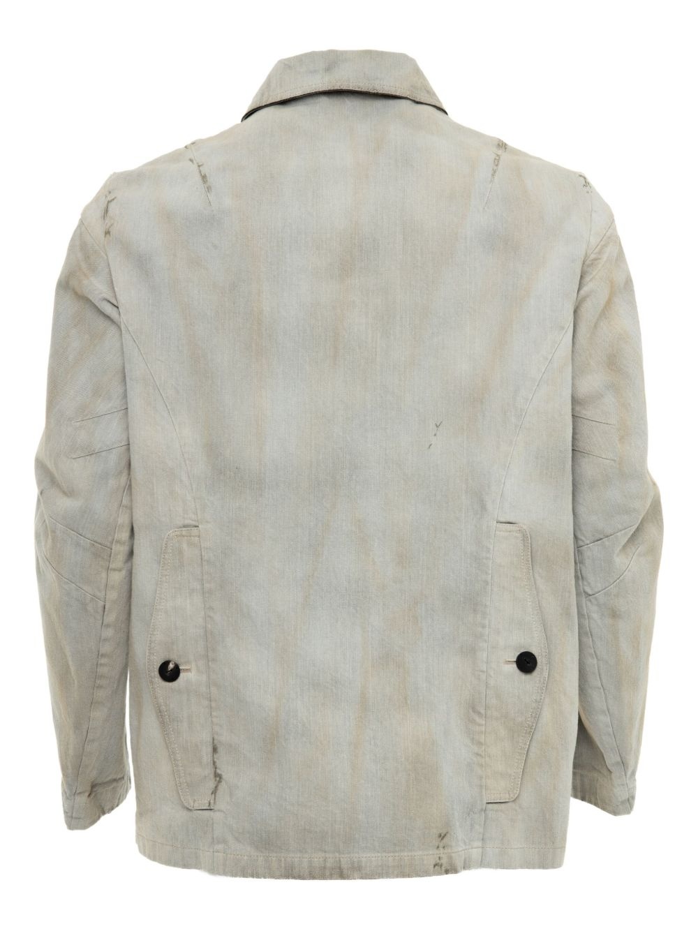 bleached-effect denim jacket - 2