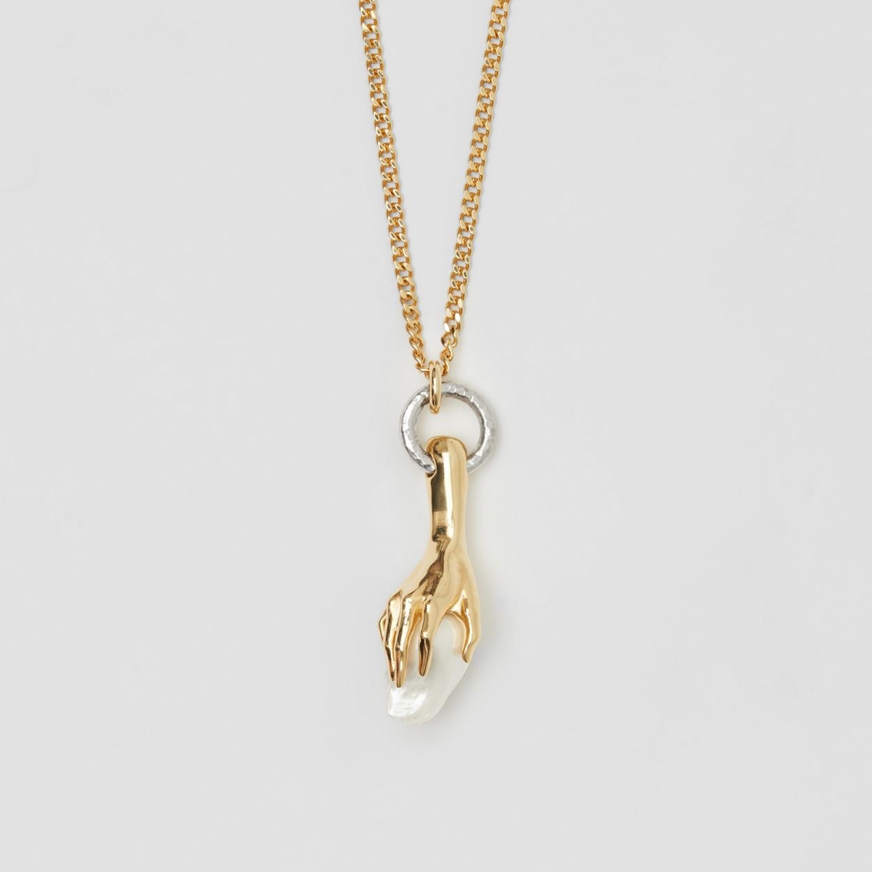 Resin Pearl Gold-plated Chain Necklace - 4