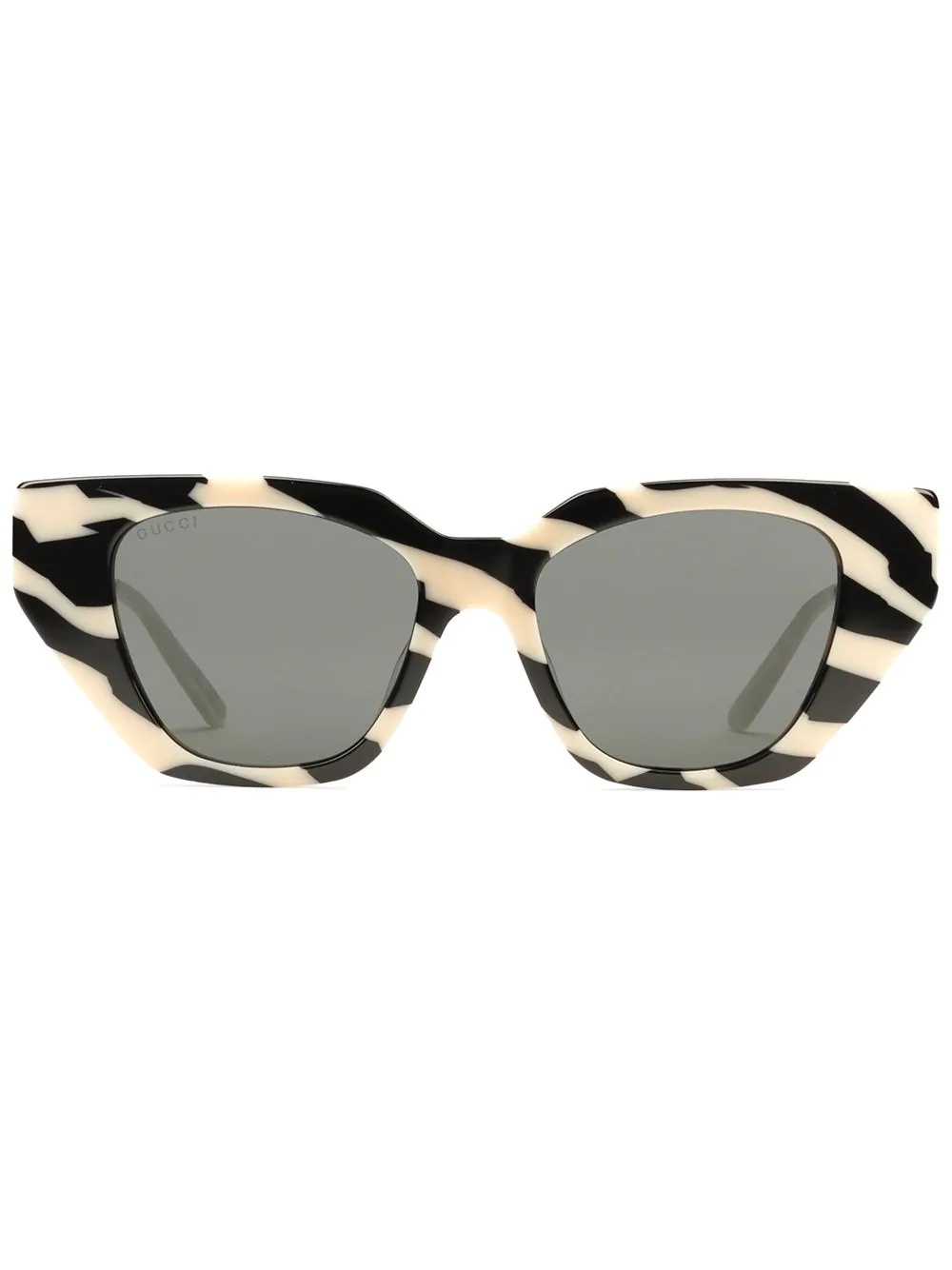 zebra pattern cat-eye-frame sunglasses - 1