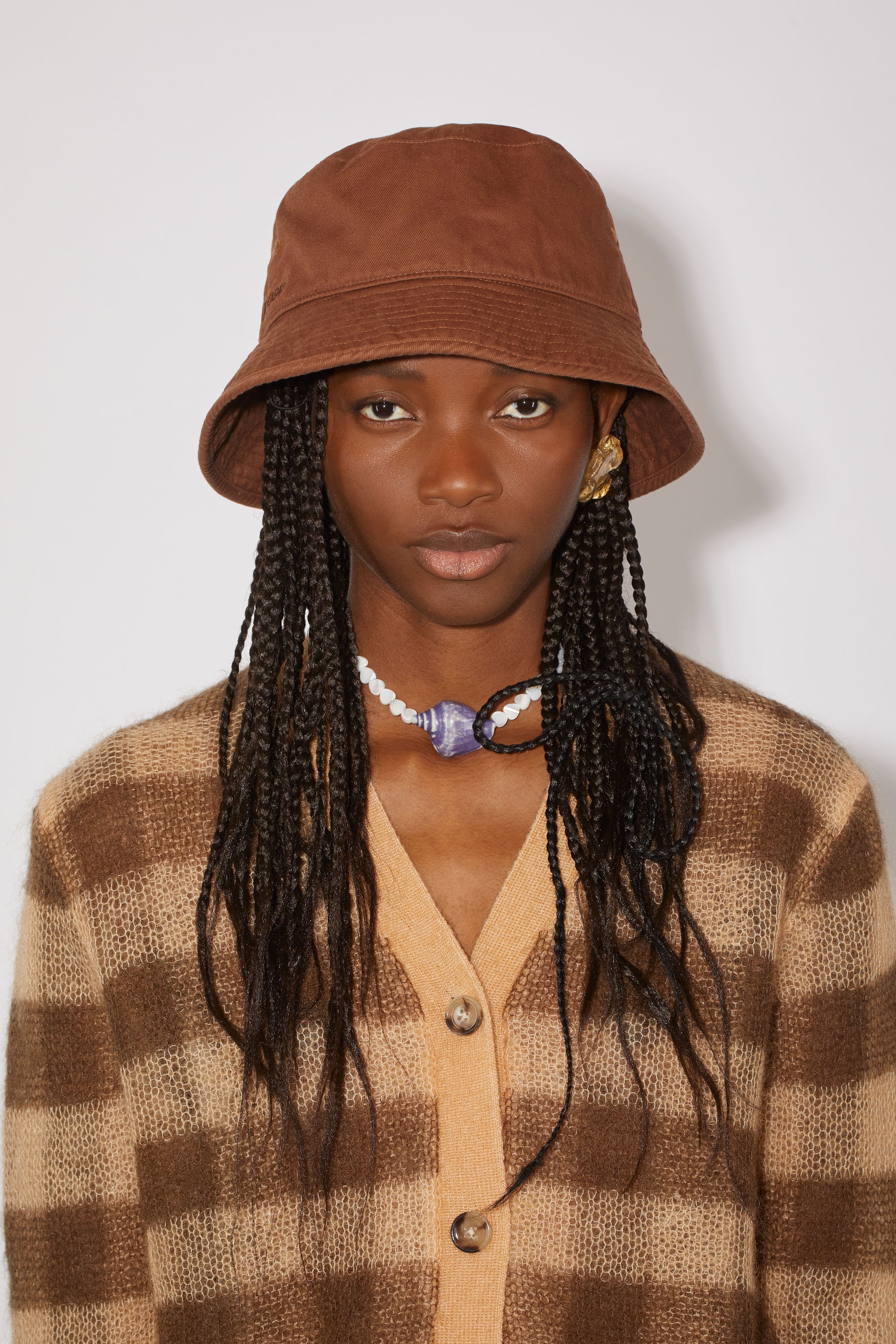 Twill bucket hat - Brown - 2
