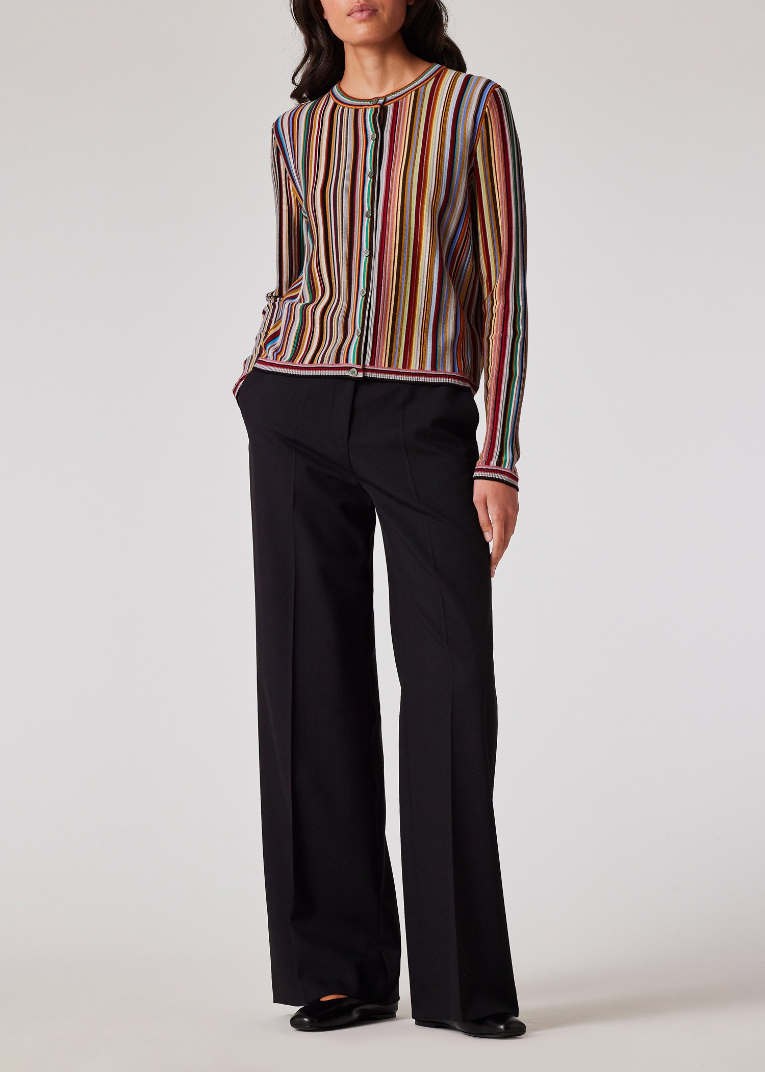 Women's 'Signature Stripe' Merino Wool Cardigan - 4