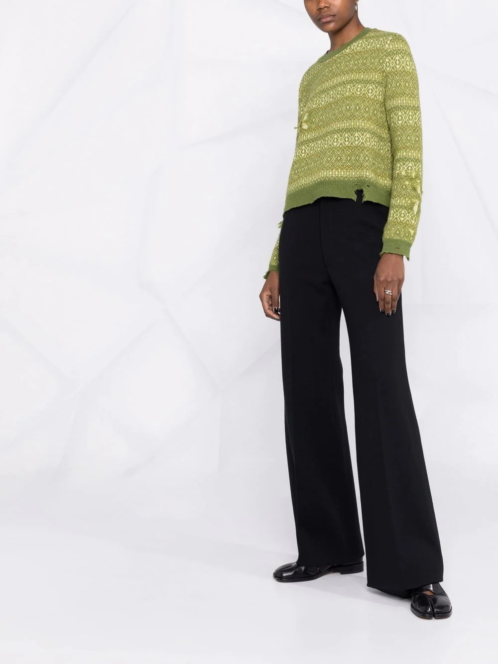 Fair Isle distressed-finish jumper - 4