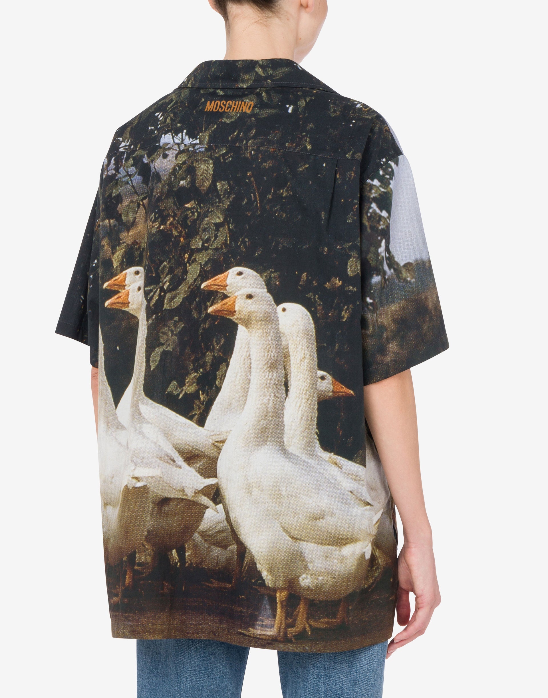 COTTON VOILE SHIRT GOOSE PRINT - 2