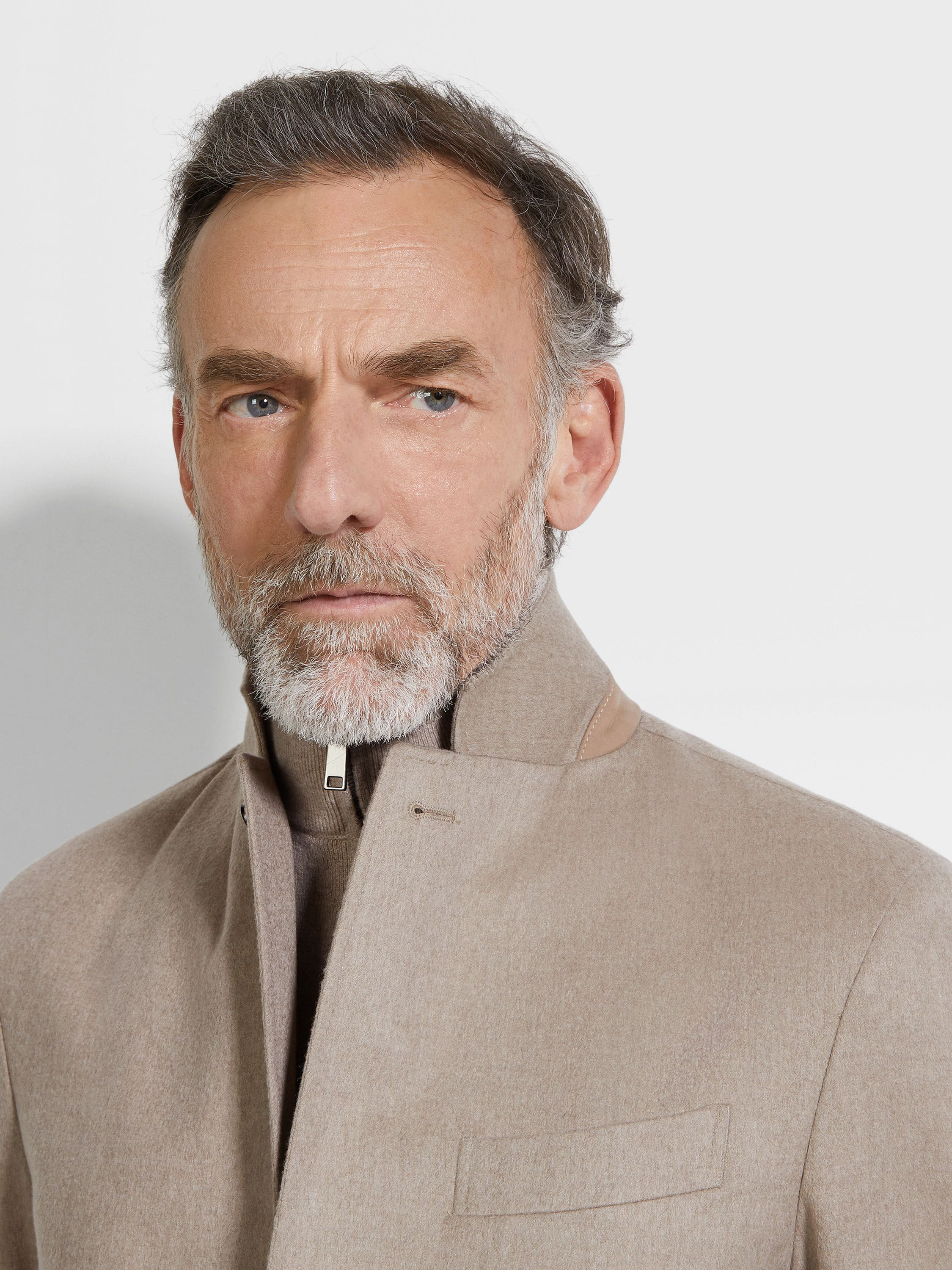 LIGHT TAUPE OASI CASHMERE JACKET - 3