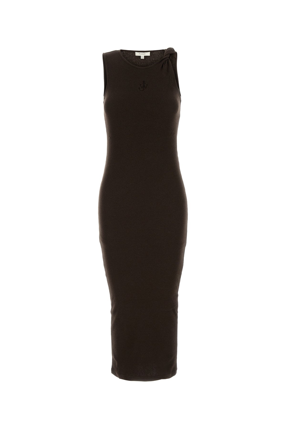 Brown stretch cotton dress - 1